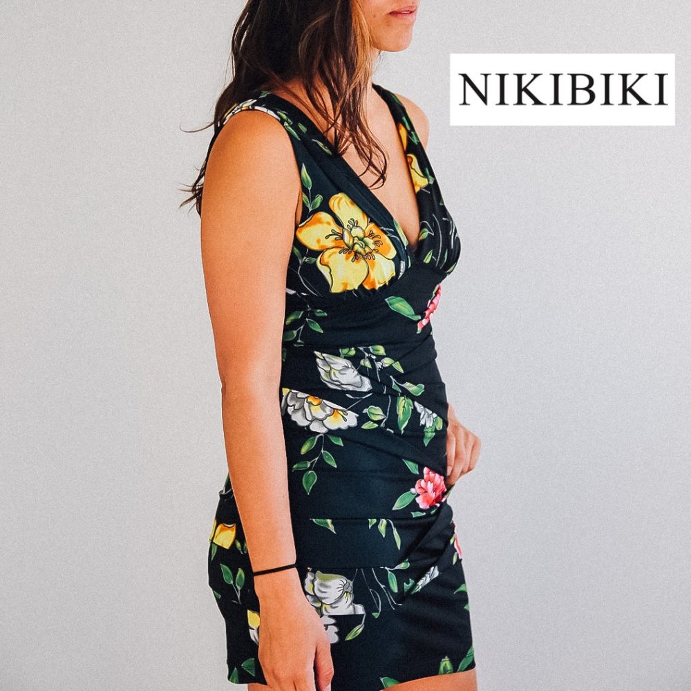 Flowered Nikibiki Cocktail Dress
